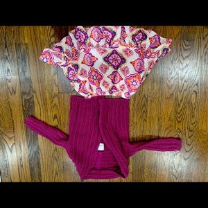 Skirt and sweater toddler set